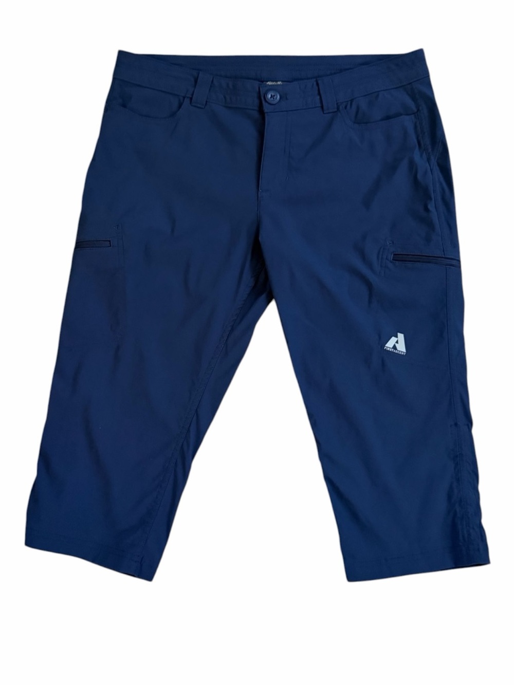 Eddie Bauer Blue Nylon First Ascent Guide Hiking Capri Pants Size 10 Petite